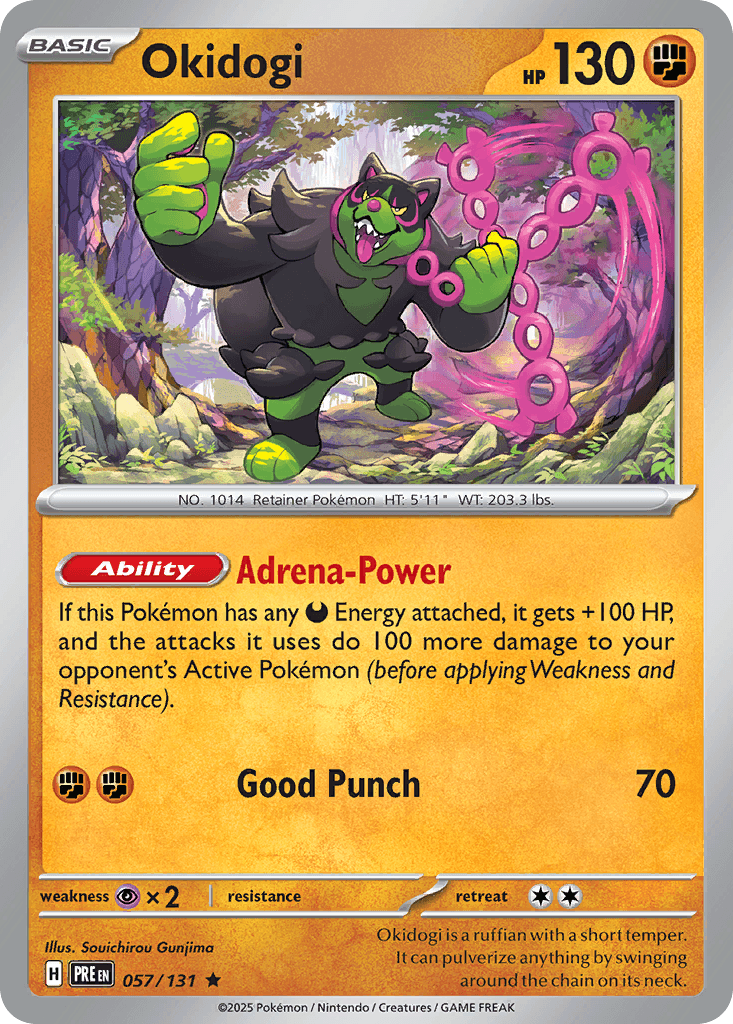 Okidogi Pokémon card