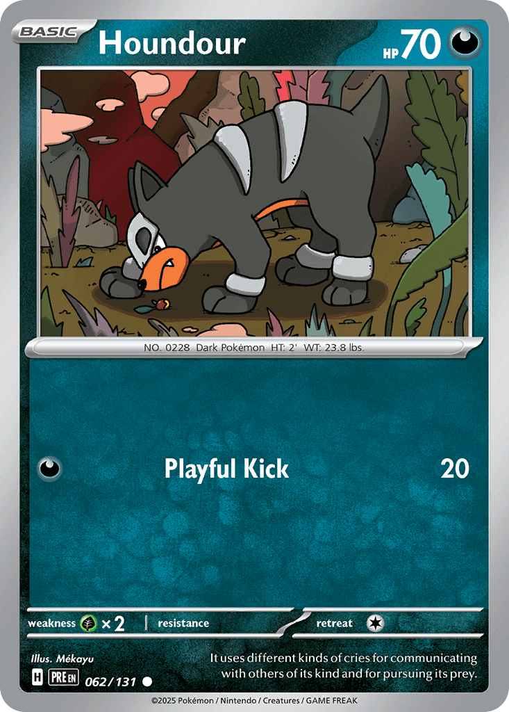 Houndour Pokémon card