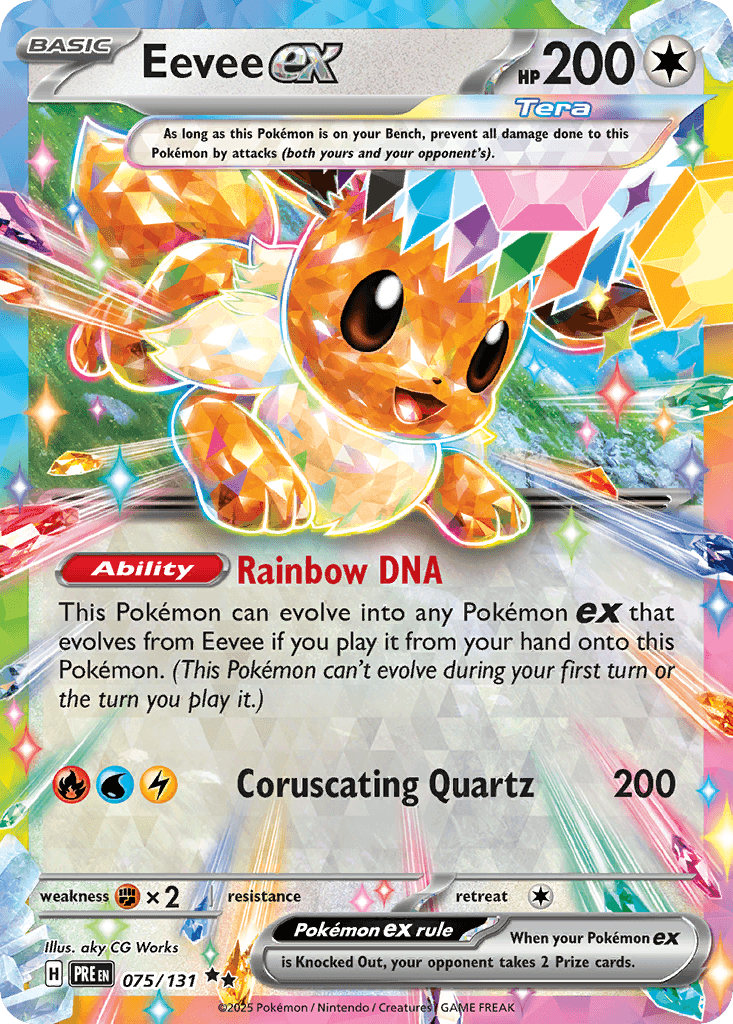 Eevee ex from Prismatic Evolutions