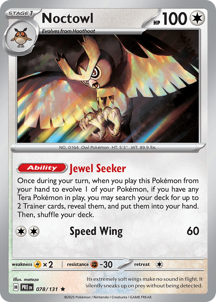 Noctowl Pokémon card