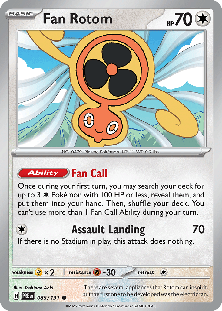 Fan Rotom Pokémon card