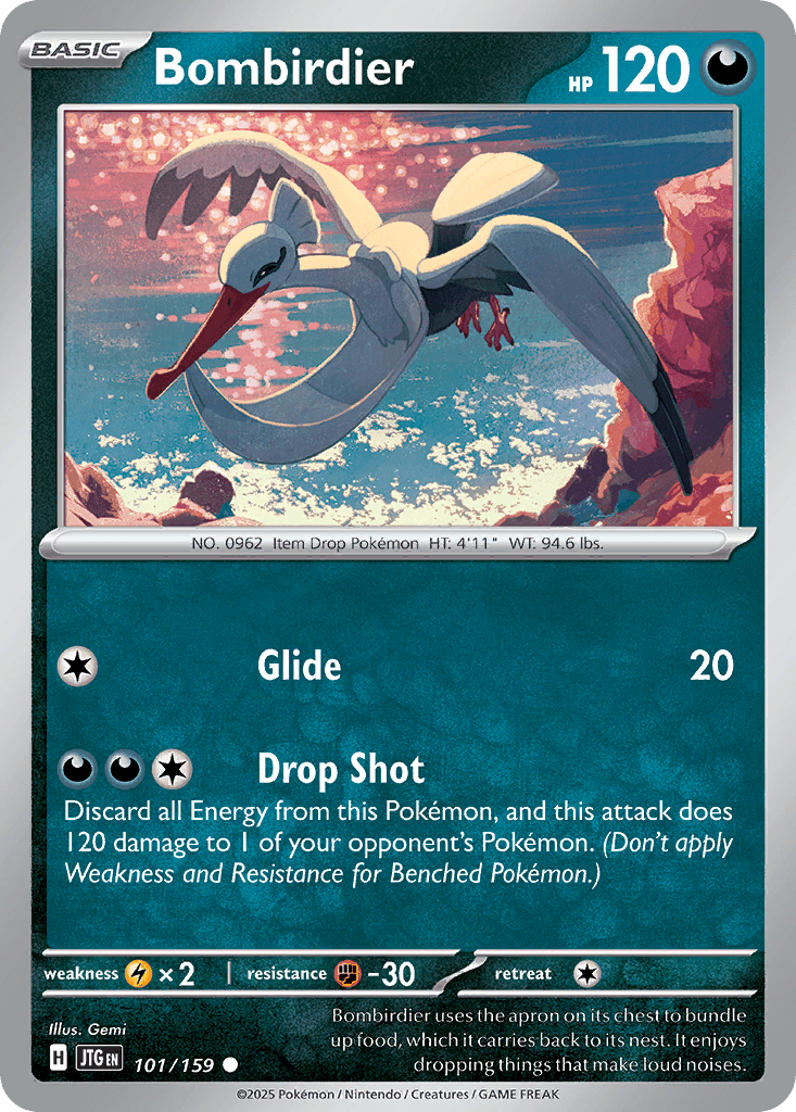 Bombirdier Pokémon card