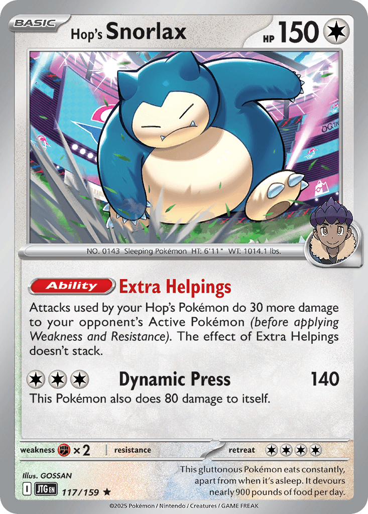 Hop's Snorlax from Journey Together
