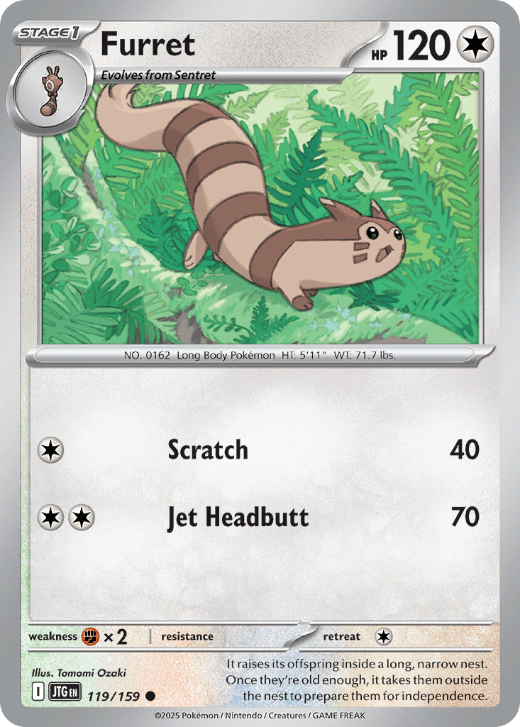 Furret Pokémon card