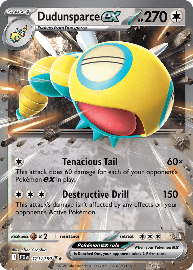 Dudunsparce ex Pokémon card
