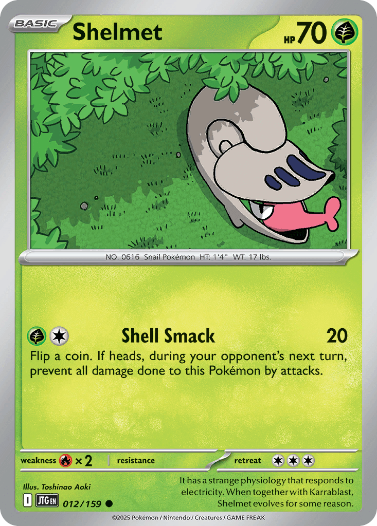 Shelmet Pokémon card