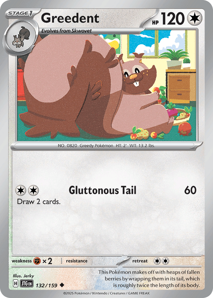 Greedent Pokémon card