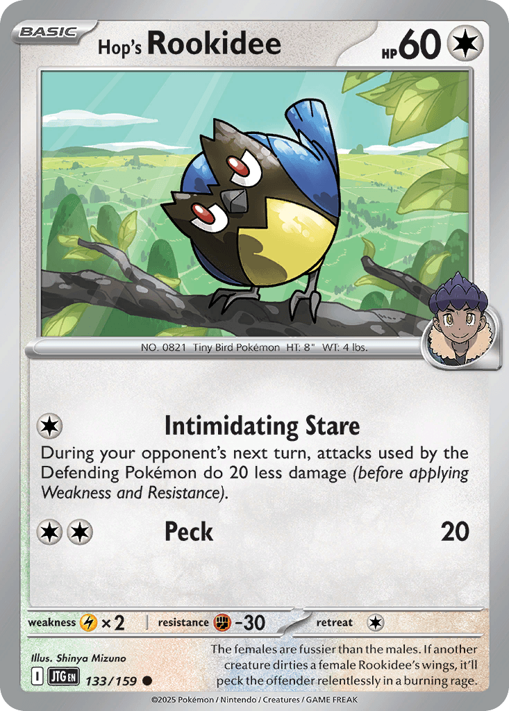 Hop's Rookidee Pokémon card