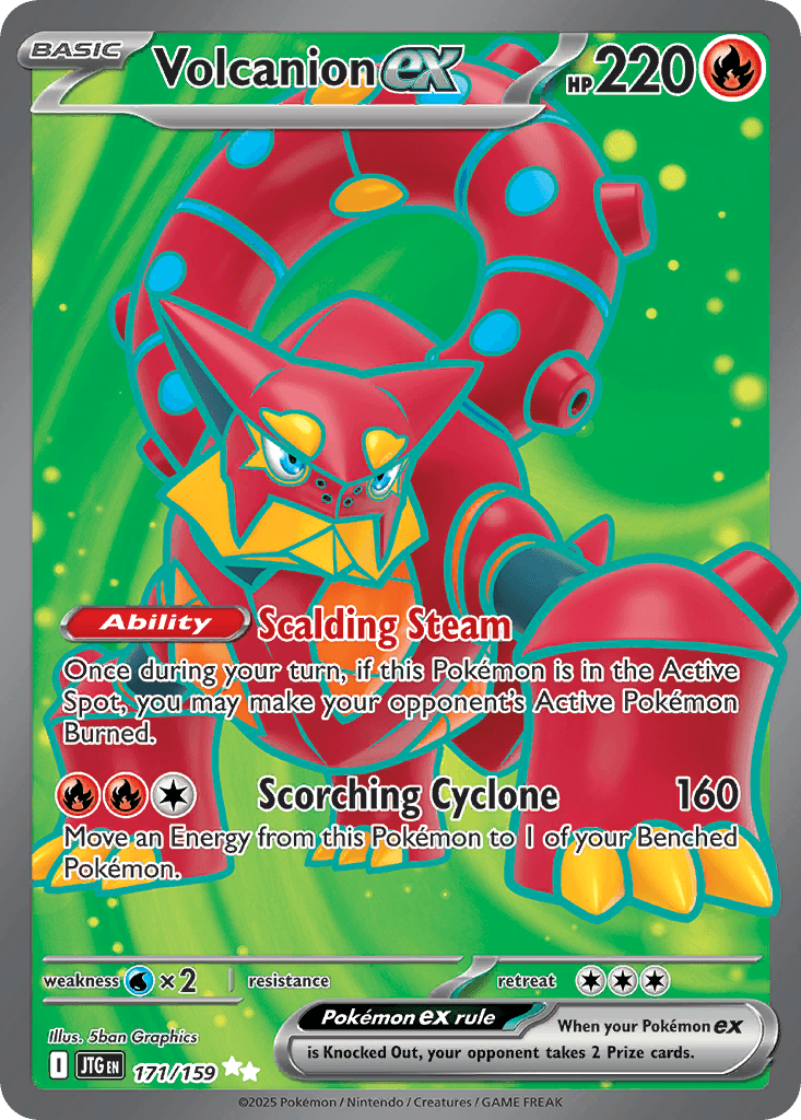 Volcanion ex Pokémon card