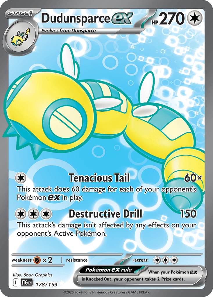 Dudunsparce ex Pokémon card