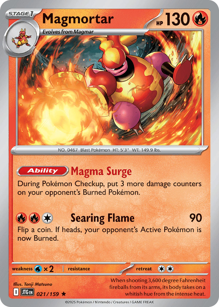 Magmortar Pokémon card