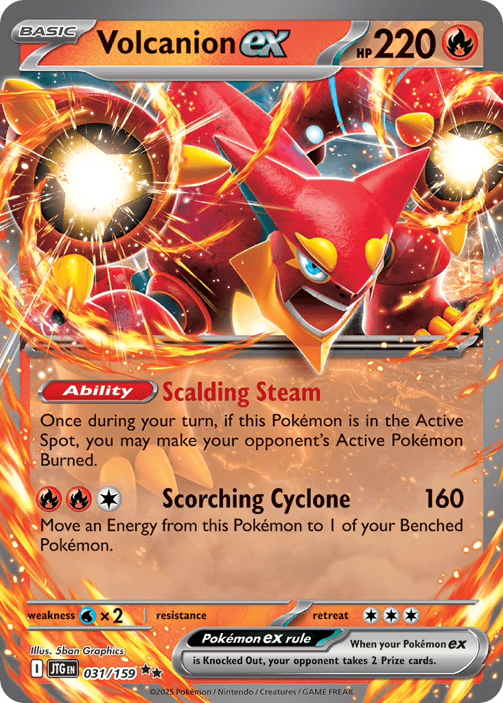 Volcanion ex Pokémon card