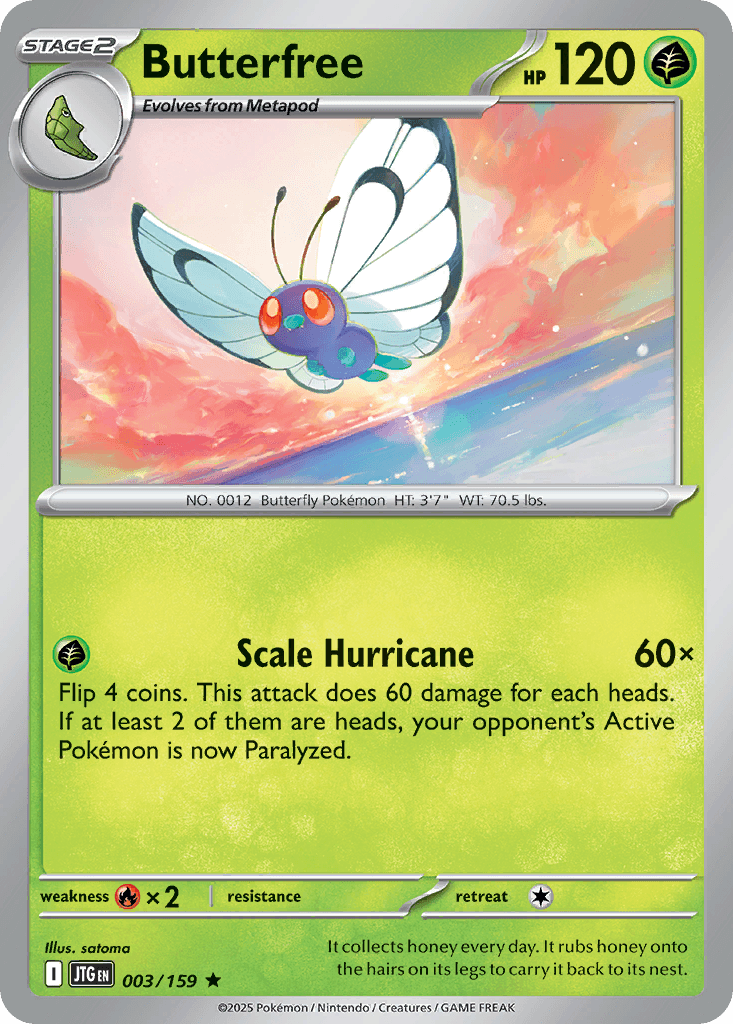 Butterfree Pokémon card