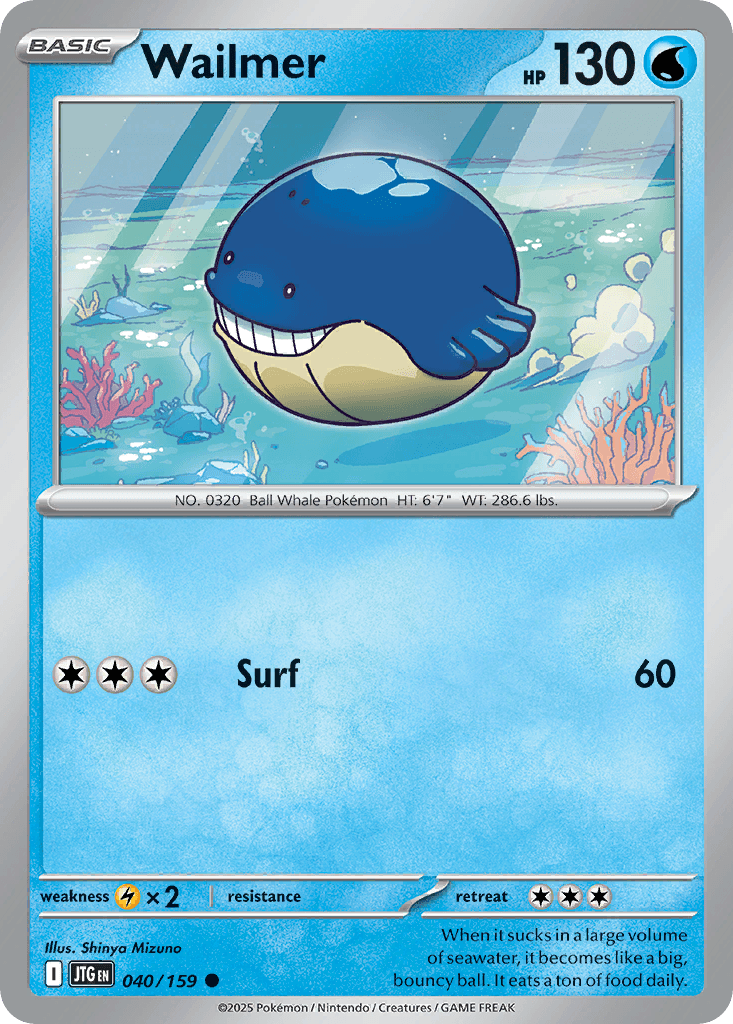Wailmer Pokémon card