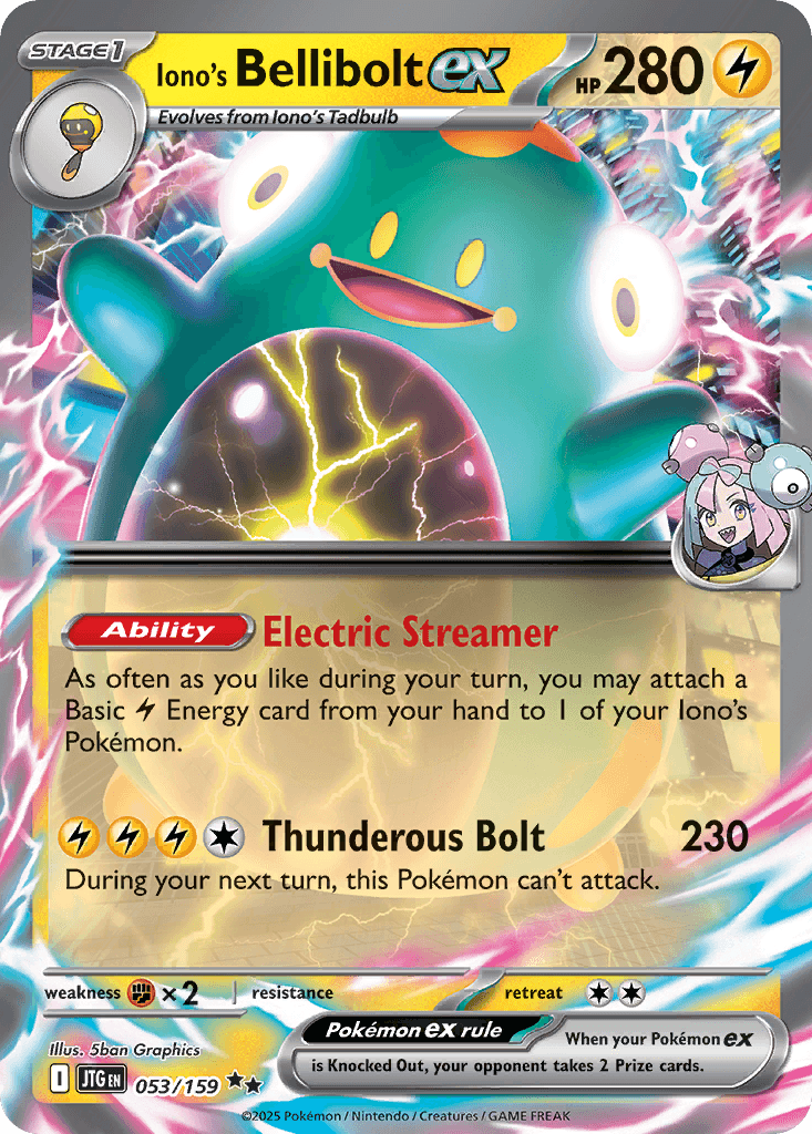 Iono's Bellibolt ex Pokémon card