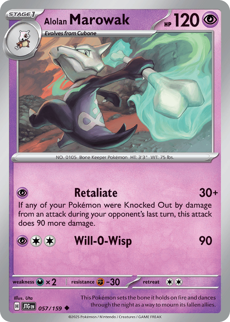 Alolan Marowak Pokémon card