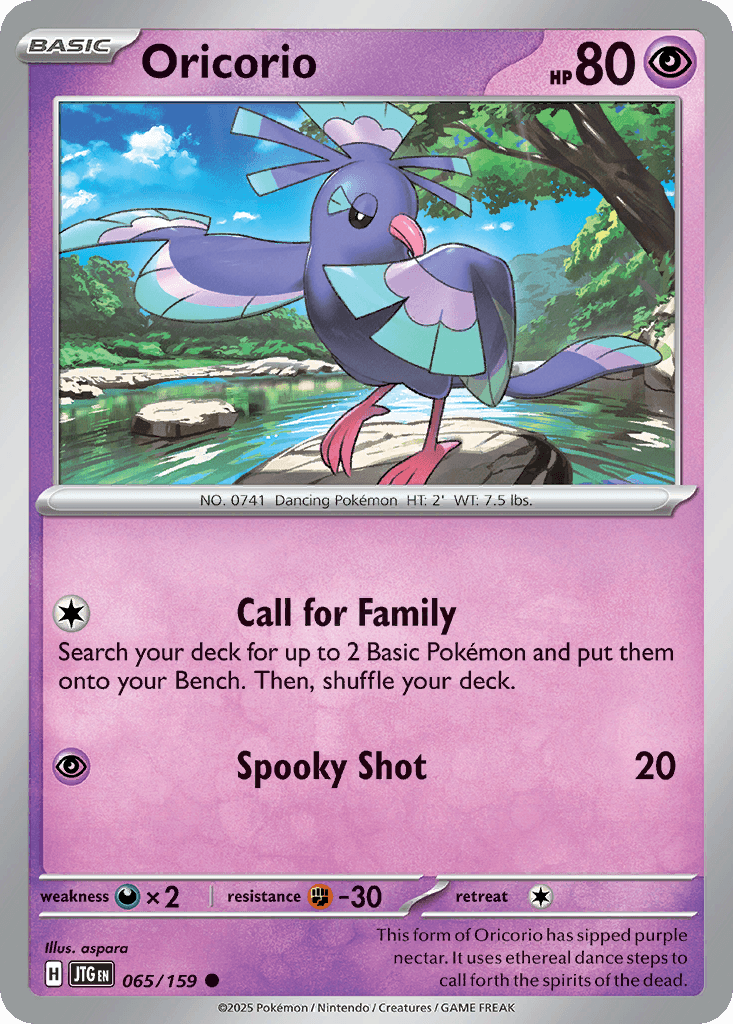 Oricorio Pokémon card
