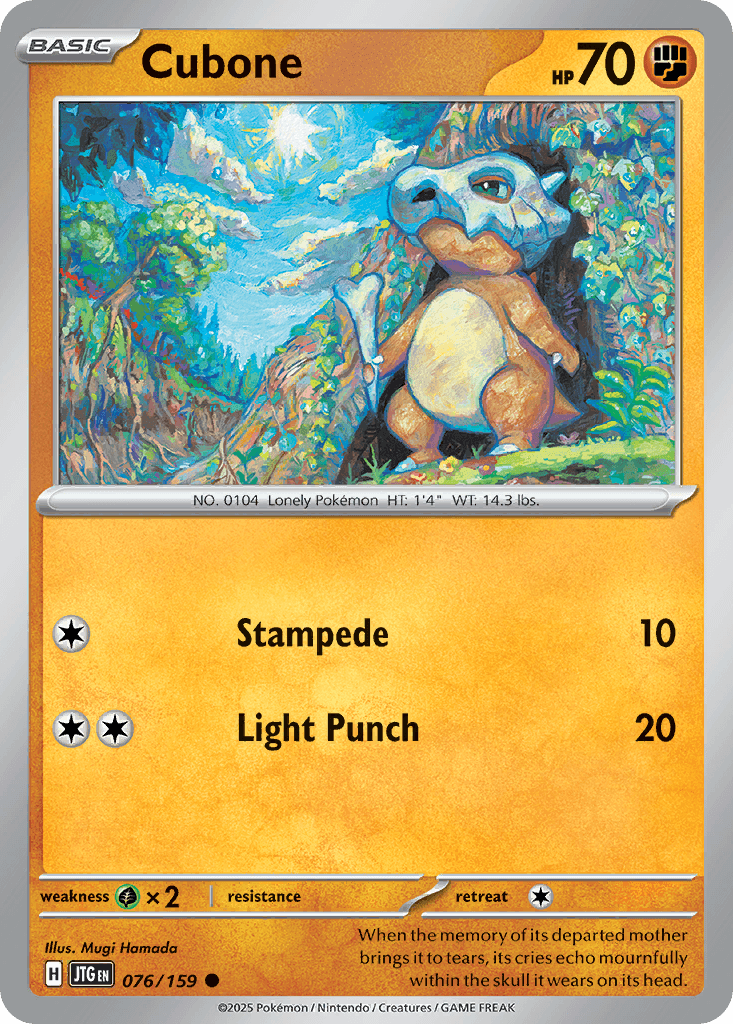Cubone Pokémon card
