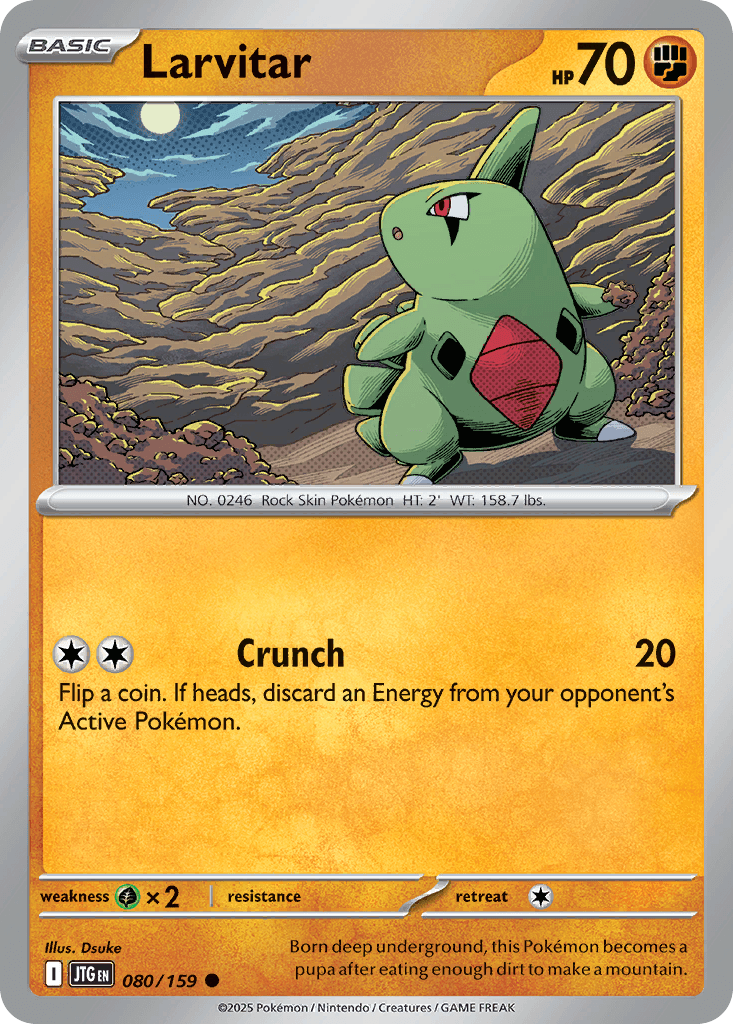 Larvitar Pokémon card