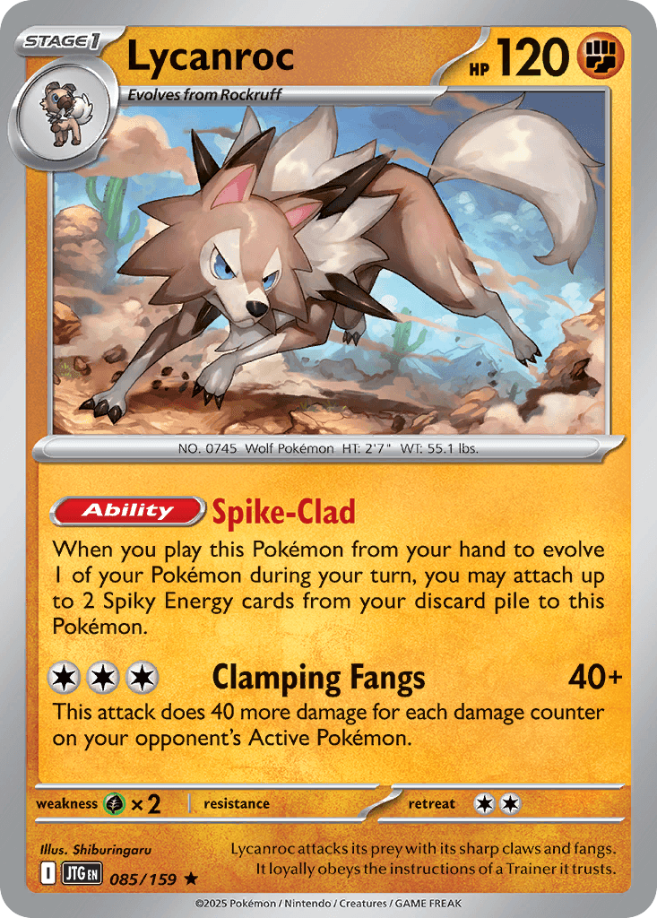 Lycanroc Pokémon card
