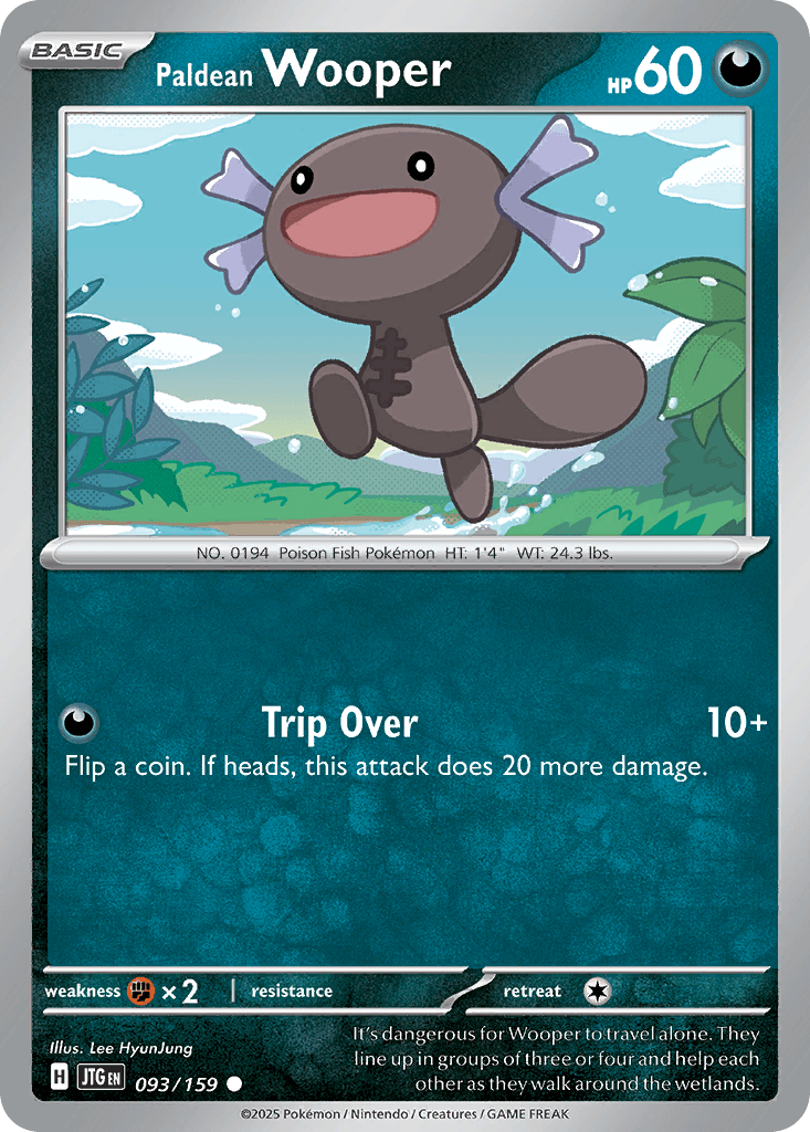 Paldean Wooper Pokémon card