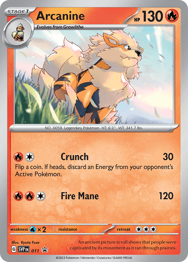 Arcanine from Scarlet & Violet Black Star Promos