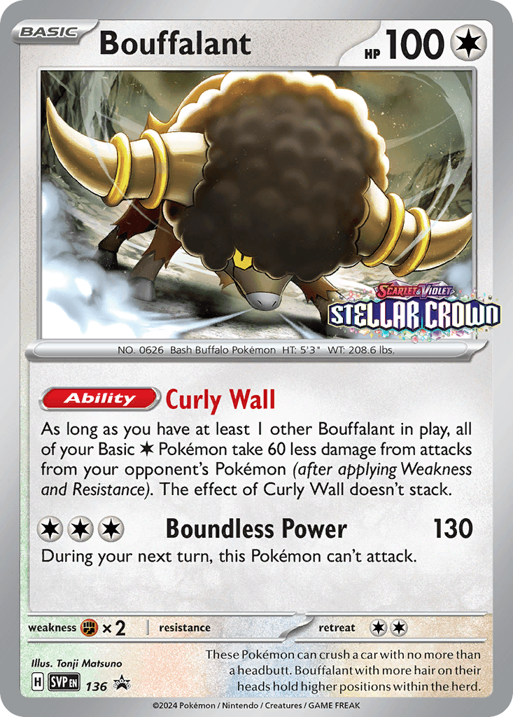 Bouffalant Pokémon card