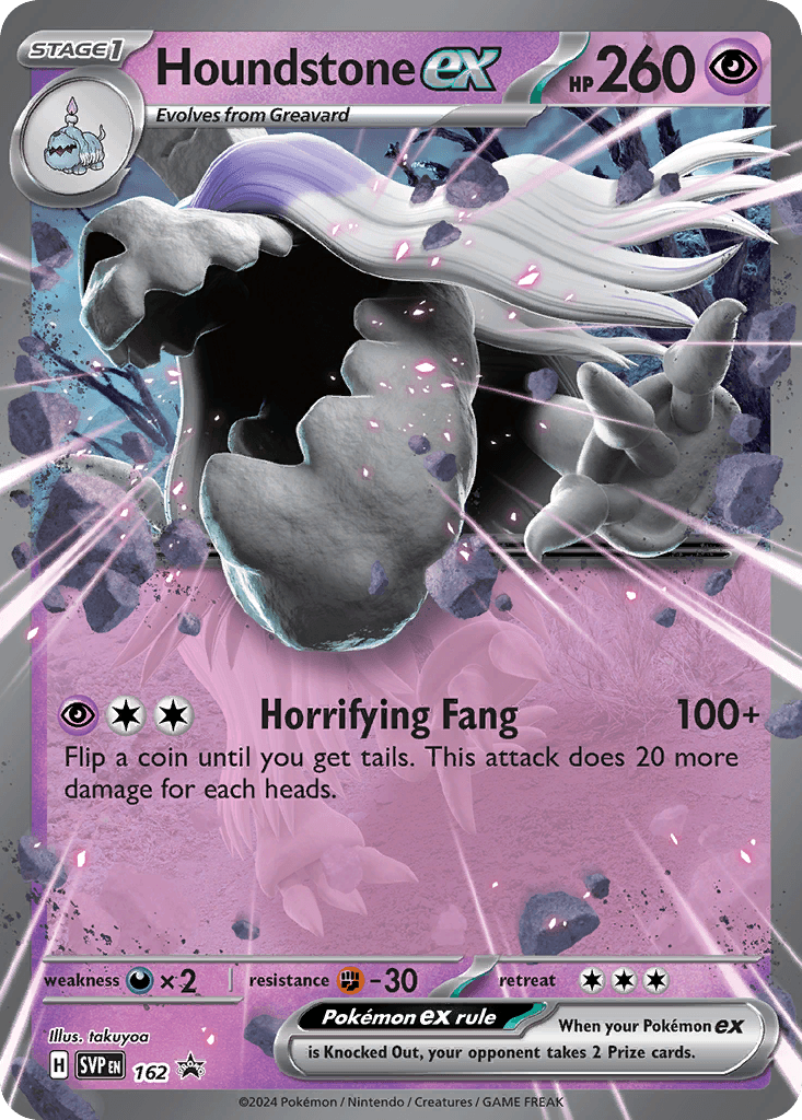 Houndstone ex Pokémon card
