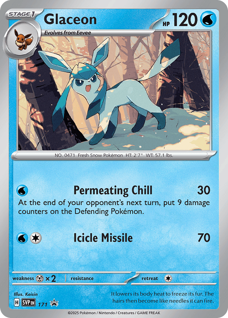 Glaceon Pokémon card