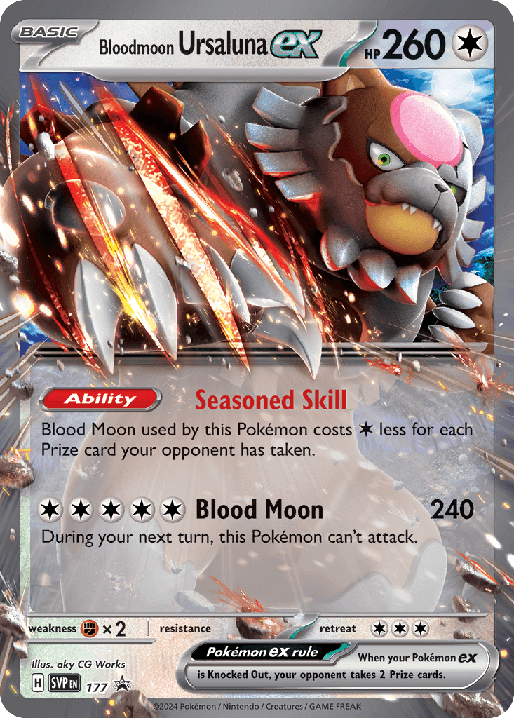 Bloodmoon Ursaluna ex Pokémon card