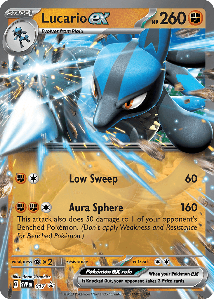 Lucario ex from Scarlet & Violet Black Star Promos