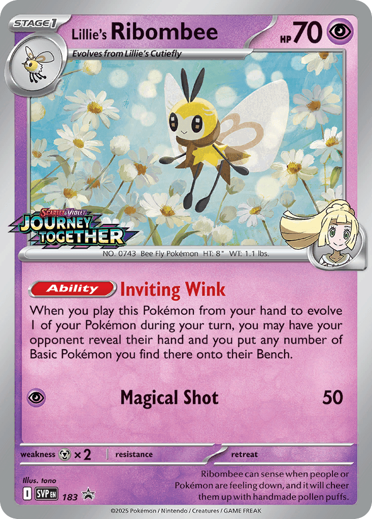 Lillie's Ribombee Pokémon card