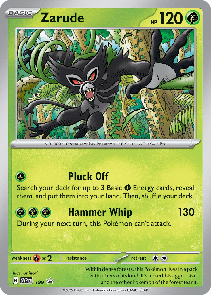 Zarude Pokémon card