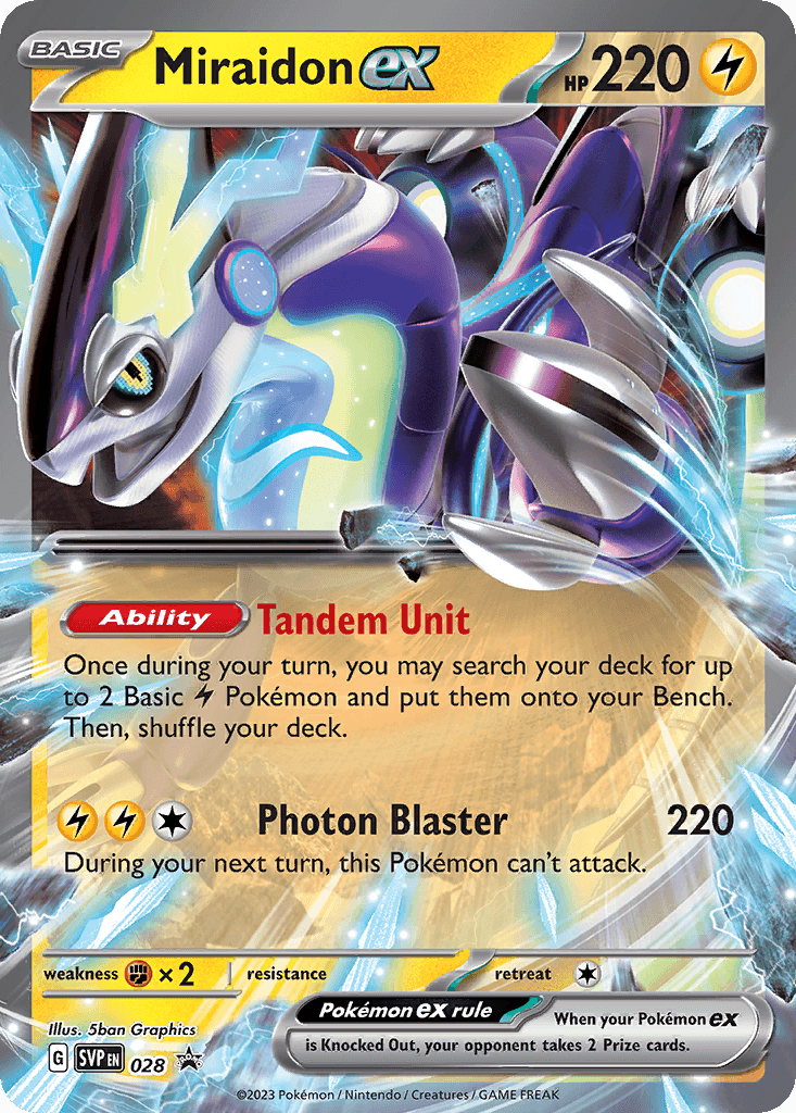 Miraidon ex from Scarlet & Violet Black Star Promos