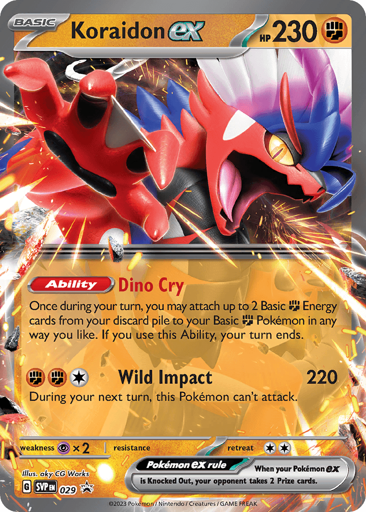 Koraidon ex Pokémon card