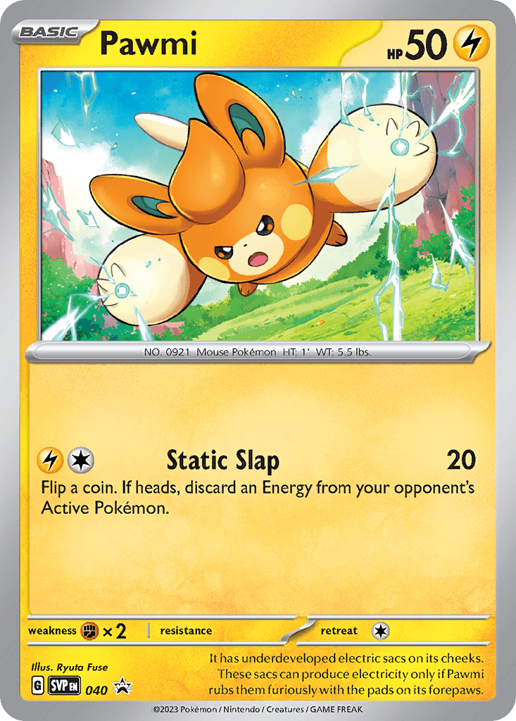 Pawmi Pokémon card