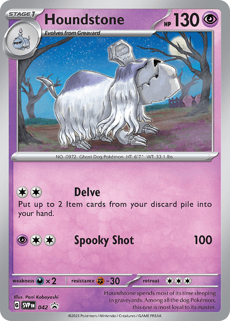 Houndstone Pokémon card