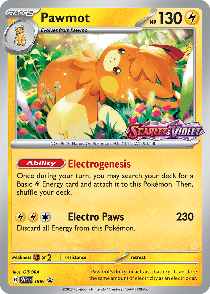 Pawmot Pokémon card