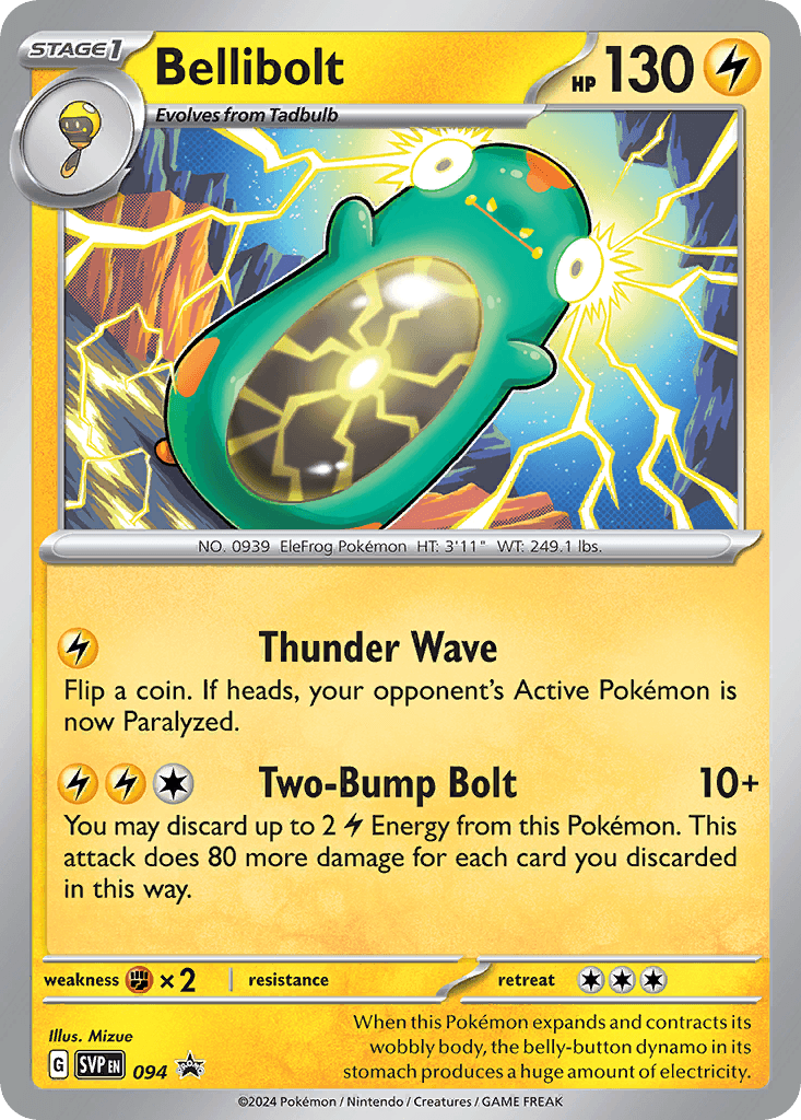 Bellibolt Pokémon card