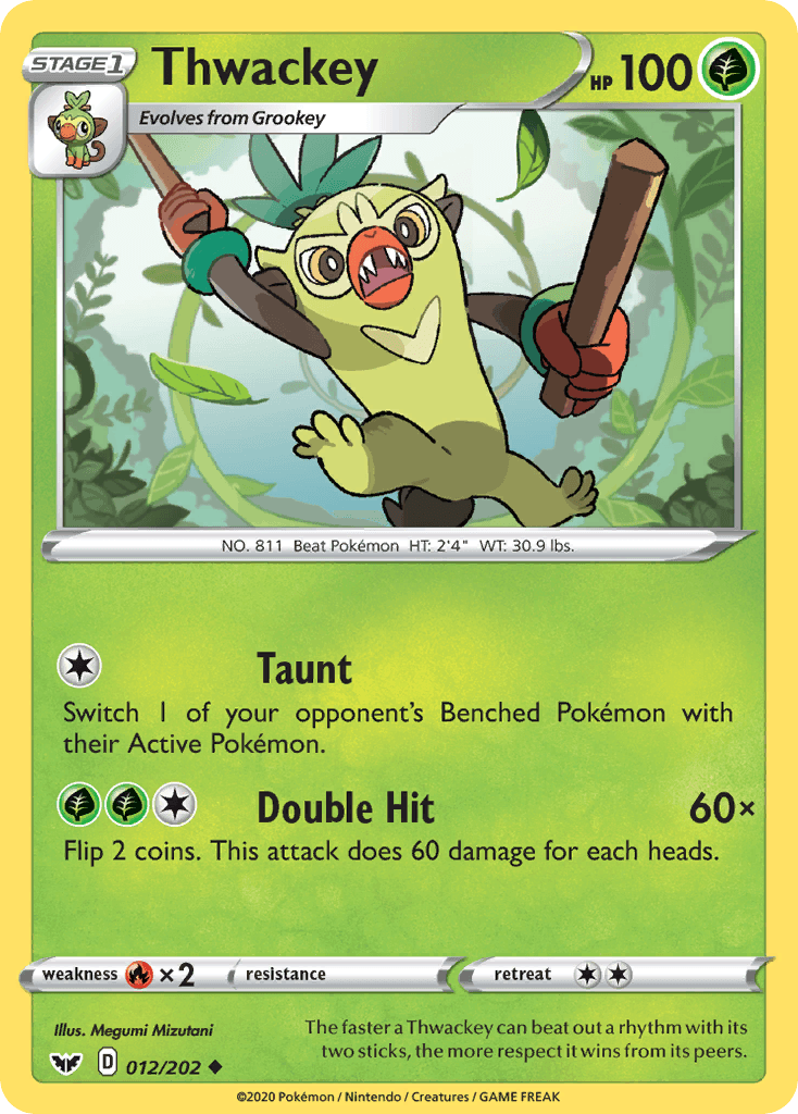 Thwackey Pokémon card