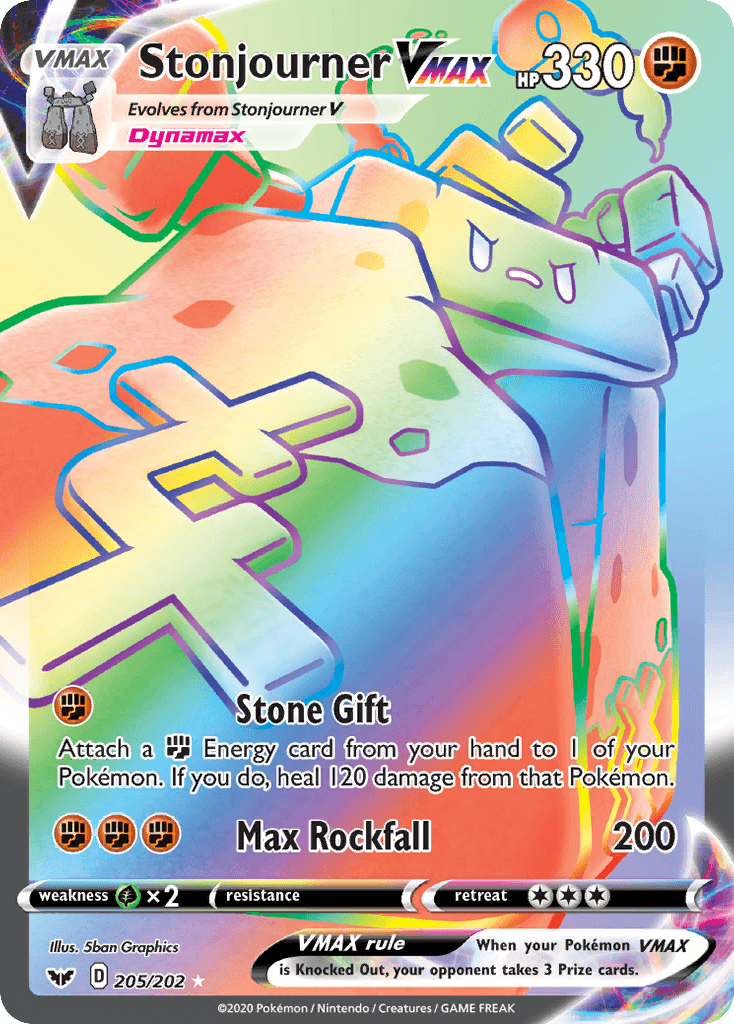Stonjourner VMAX Pokémon card