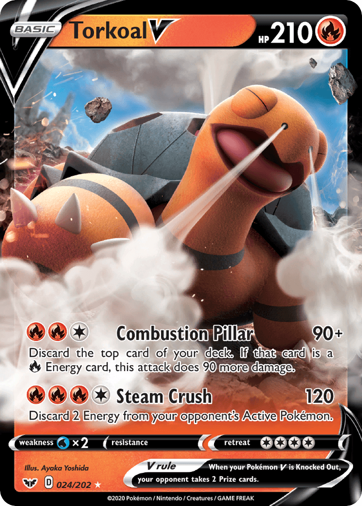 Torkoal V Pokémon card