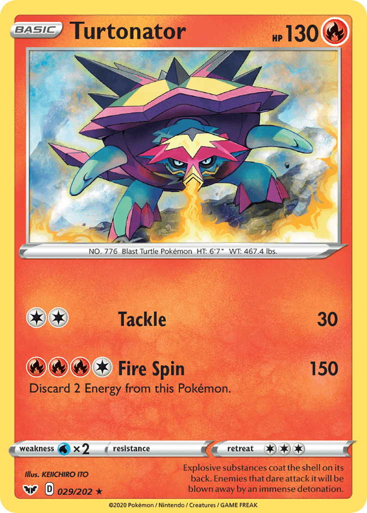 Turtonator Pokémon card