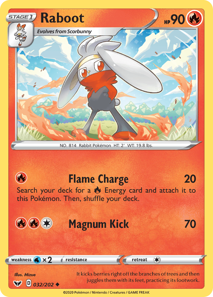 Raboot Pokémon card