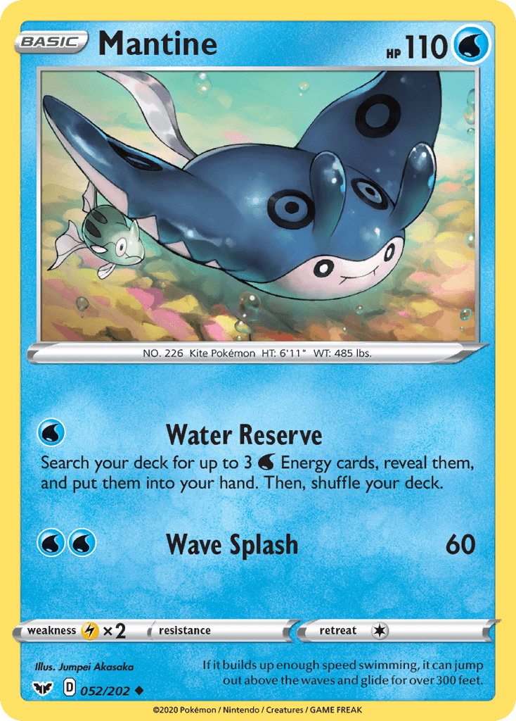 Mantine Pokémon card