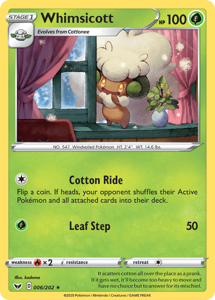 Whimsicott Pokémon card