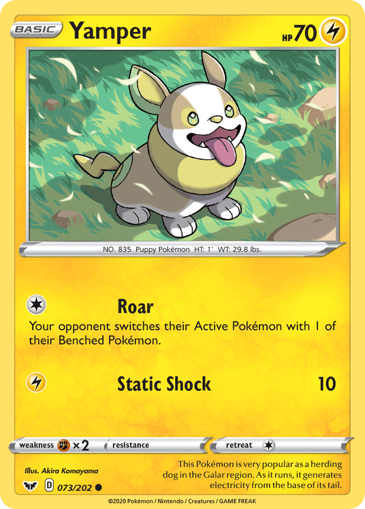 Yamper Pokémon card