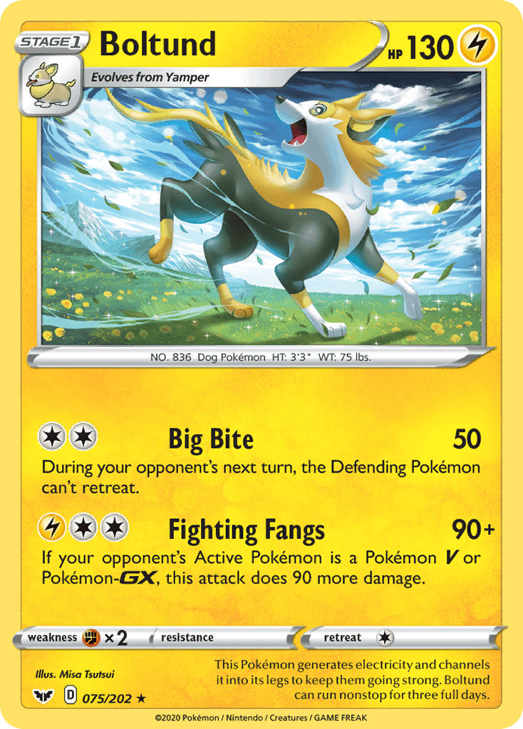 Boltund Pokémon card