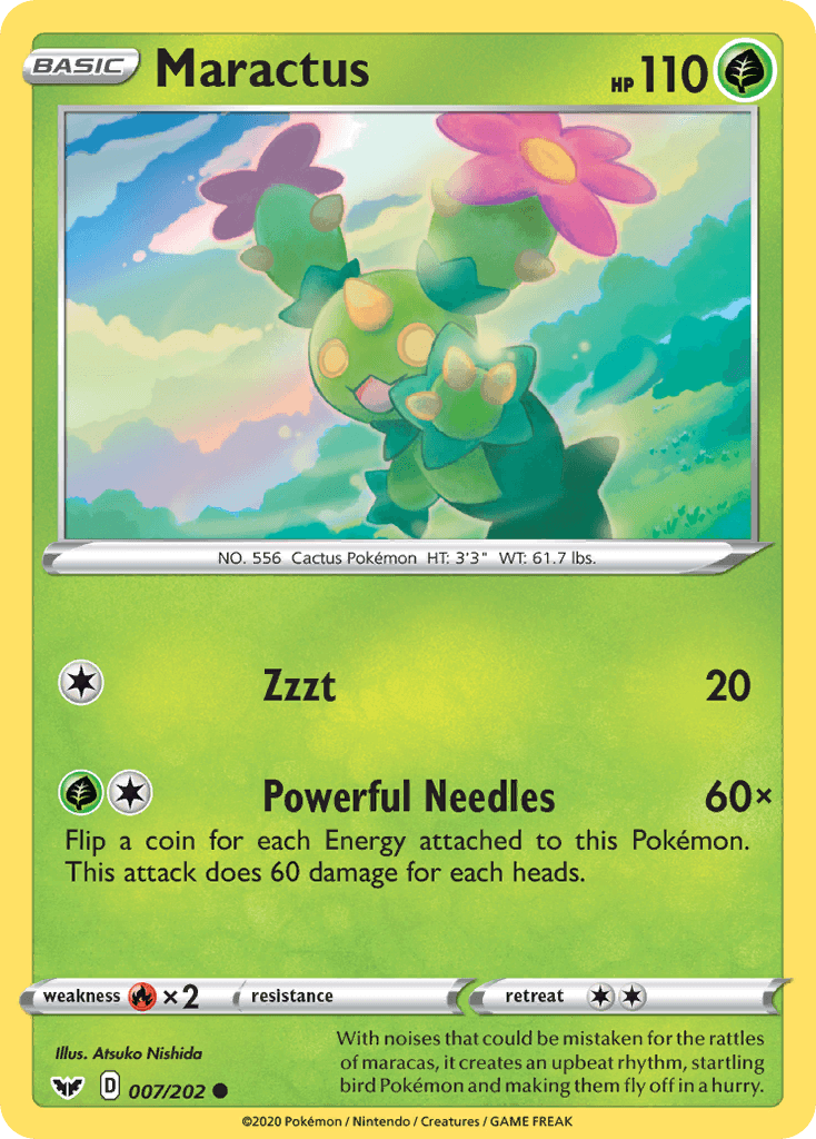 Maractus Pokémon card