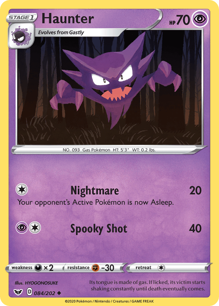 Haunter Pokémon card